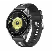 eses Silikonový řemínek s bílým proužkem - Černý, 22 mm