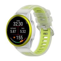 eses Silikonový rychloupínací řemínek pro Garmin - Zelený transparentní, 20 mm