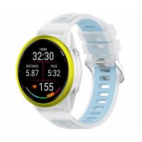 eses Silikonový rychloupínací řemínek pro Garmin - Modrý transparentní, 20 mm