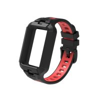 eses Silikonový řemínek s rámečkem pro Honor Band 9, 10 a 11 - Černo červený