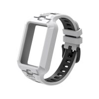 eses Silikonový řemínek s rámečkem pro Honor Band 9, 10 a 11 - Bílo černý