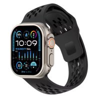 eses Silikonový řemínek pro Apple Watch se šikmými koncovkami - Černý 38mm, 40mm, 41mm, 42mm