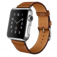 eses Kožený řemínek pro Apple Watch - Hnědý 42mm, 44mm, 45mm, 49mm