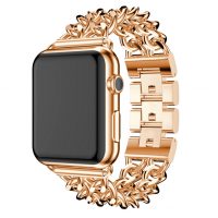 eses Kovový řetízkový řemínek pro Apple Watch - Růžovo zlatý 42mm, 44mm, 45mm, 49mm