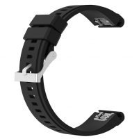 eses Silikonový řemínek pro Garmin - Černý, QuickFit 26 mm