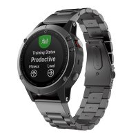 eses Kovový řemínek pro Garmin - Černý, QuickFit 22 mm