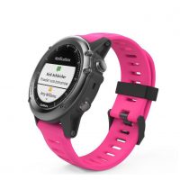 eses Silikonový řemínek pro Garmin - Růžový dírkovaný, 26 mm