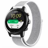 eses Nylonový řemínek na suchý zip - Bílo šedý, 22 mm