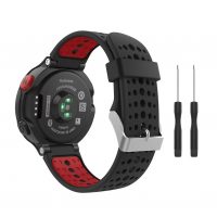 eses Silikonový řemínek pro Garmin - Černo červený, 15 mm