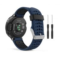 eses Silikonový řemínek pro Garmin dírkovaný - Tmavě modro černý, 15 mm