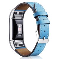 eses Kožený řemínek pro Fitbit Charge 2 - Modrý