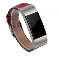 eses Kožený řemínek pro Fitbit Charge 2 - Červený