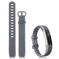 eses Silikonový řemínek šedý ve velikosti S pro Fitbit Alta HR
