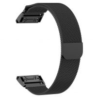 eses Milánský tah pro Garmin - Černý, QuickFit 26 mm