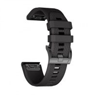 eses Silikonový řemínek pro Garmin - Černý, QuickFit 22 mm