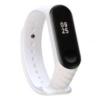 eses Náramek pro Xiaomi Mi Band 3 a Xiaomi Mi Band 4 - Vzorovaný bílý