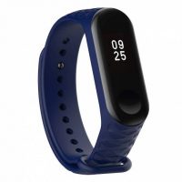 eses Náramek pro Xiaomi Mi Band 3 a Xiaomi Mi Band 4 - Vzorovaný tmavě modrý