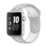 eses Silikonový řemínek pro Apple Watch - Šedo bílý, S, M, L - 38mm, 40mm, 41mm