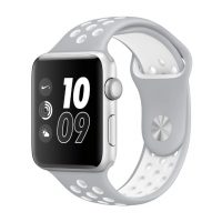 eses Silikonový řemínek pro Apple Watch - Šedo bílý, S, M, L - 42mm, 44mm, 45mm, 49mm