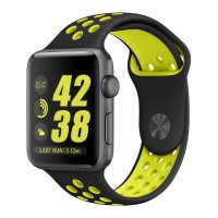 eses Silikonový řemínek pro Apple Watch - Černo žlutý, S, M, L - 42mm, 44mm, 45mm, 49mm