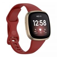 eses Silikonový řemínek pro Fitbit Versa 3 a 4, Sense 1 a 2 - Velikost S, červený