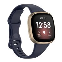 eses Silikonový řemínek pro Fitbit Versa 3 a 4, Sense 1 a 2 - Velikost S, tmavě modrý