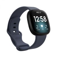 eses Silikonový řemínek pro Fitbit Versa 3 a 4, Sense 1 a 2 - Velikost L, modro šedý