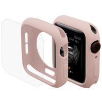 ENKAY Kryt + sklo pro Apple Watch 40mm - Růžová