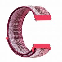 eses Nylonový řemínek na suchý zip - Červený proužek, 20 mm
