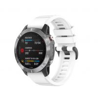 eses Sportovní silikonový řemínek pro Garmin - Bílý, QuickFit 26 mm