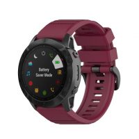 eses Sportovní silikonový řemínek pro Garmin - Vínově červený, QuickFit 26 mm