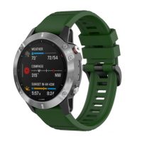 eses Sportovní silikonový řemínek pro Garmin - Tmavě zelený, QuickFit 22 mm