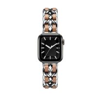 eses Kovový řetízkový řemínek propletený pro Apple Watch - Stříbrno hnědý 38mm, 40mm, 41mm