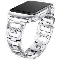 eses Kovový článkovitý řemínek pro Apple Watch - Stříbrný 42mm, 44mm, 45mm, 49mm