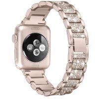 eses Kovový luxusní řemínek pro Apple Watch - Písková zlatá 38mm, 40mm, 41mm