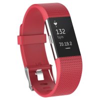 eses Silikonový řemínek červený velikost S pro Fitbit Charge 2