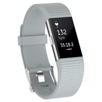 eses Silikonový řemínek pro Fitbit Charge 2 - Velikost S, šedý