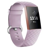 eses Silikonový řemínek pro Fitbit Charge 3 a 4 - Velikost S, světle fialový