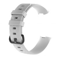 eses Silikonový řemínek bílý ve velikosti S pro Fitbit Charge 3/4