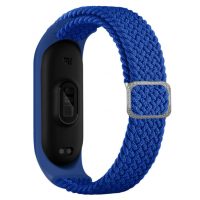 eses Tkaný elastický řemínek pro Xiaomi Mi Band 3, 4, 5 a 6 - Modrý