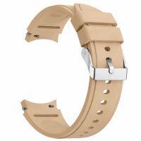 eses Silikonový řemínek pro Samsung Galaxy Watch 4, 5, 6, 7 - Béžový, 20 mm