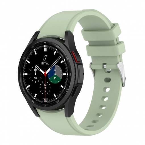 Foto - eses Silikonový řemínek pro Samsung Galaxy Watch 4 a Watch 4 Classic - Světle zelený, 20 mm