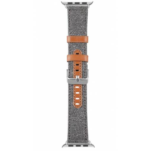Foto - eses kožený casual řemínek pro Apple Watch tmavě šedý 38mm/40mm/41mm