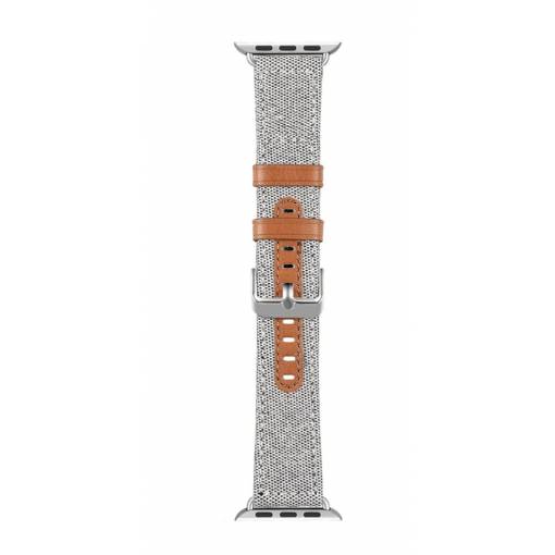 Foto - eses kožený casual řemínek pro Apple Watch světle šedý 42mm/44mm/45mm