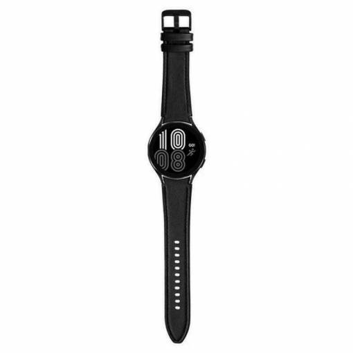 Foto - eses Sportovní kožený řemínek pro Samsung Galaxy Watch 4 a Watch 4 Classic - Černý, 20 mm