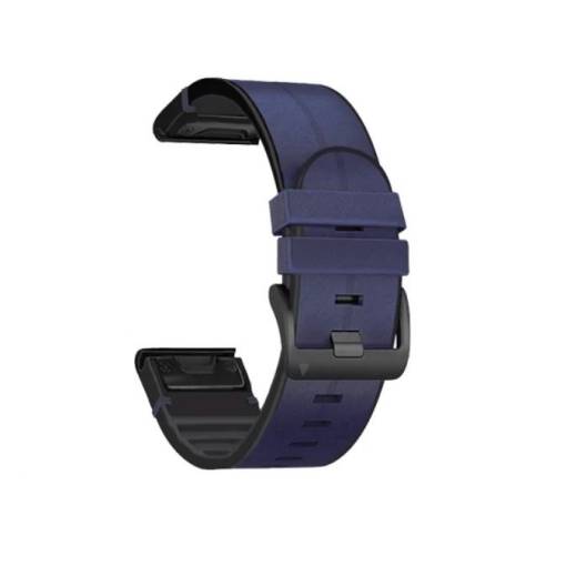Foto - eses Sportovní kožený řemínek pro Garmin - Tmavě modrý, QuickFit 26 mm
