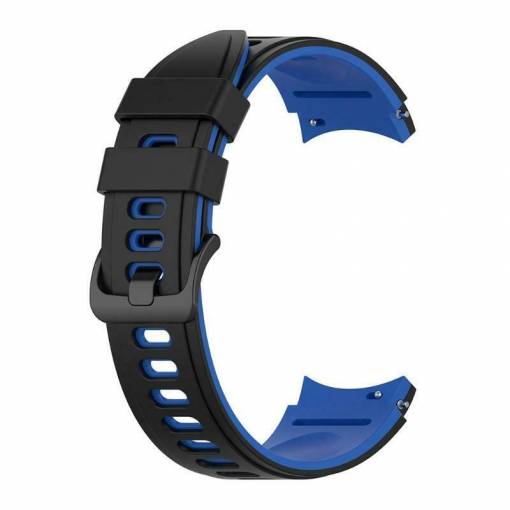 Foto - eses Silikonový řemínek pro Samsung Galaxy Watch 4 a Watch 5 - Černo modrý, 20 mm