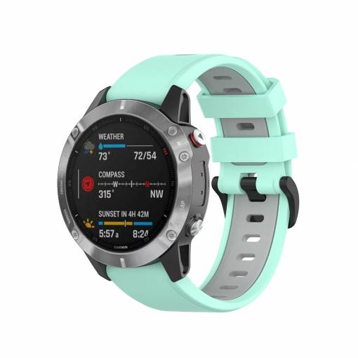 Foto - eses Silikonový řemínek pro Garmin - Mátovo šedý, QuickFit 20 mm