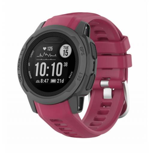 Foto - eses Silikonový řemínek pro Garmin Instinct 2S - Vínový