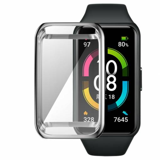 Foto - Ochranný kryt pro Huawei Band 6, 7 a Honor Band 6 - Stříbrný